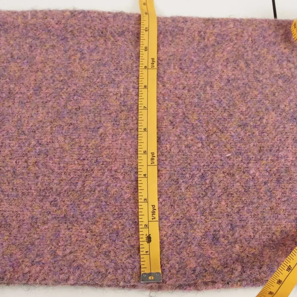 Anthropologie Heather Pink Purple Knit Braded Fringe Scarf 12